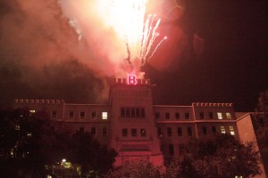 Homecoming Week kicked off Wednesday night with the Lighting of the B in Founder’s Circle.