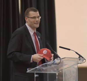 Brian Wardle was introduced to the Bradley community last week. Photo by Dan Smith.