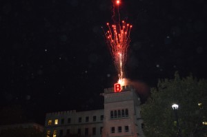 This year’s Homecoming was extended from three days to a week. Filled with new and old events alike, Homecoming creat- ed some novel experinces. The Lighting of the B is seen as a tradition on campus and the pinnacle of the week. Photo by Anna Foley.