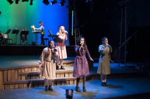 Performers sing in fall musical “Spring Awakening.” The theater department schedules four productions per year, and they were ranked the seventh most underrated theater college by the national theater blog Onstage. Photo from the Scout Archives.