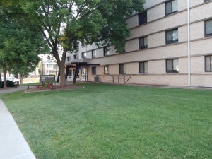 Wyckoff Hall will remain empty until enrollment increases. Students living in Harper Hall can still use the lounge in the connecting lobby. Photo by Tessa Armich.