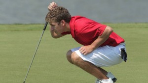 Garrett Cox measures out a put during an outing last year. Photo via BradleyBraves.com