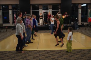 Attendees participate in traditional Irish dancing at the first Irish Culture Night Wednesday. Photo by Moira Nolan.