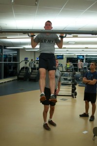 Members of the ROTC Physical Training program meet every Monday, Wednesday and Friday from 6 to 7 a.m. in Markin Recreational Center. Photo by Moira Nolan.