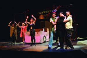 Cast members from 'Mr. Burns: A Post-Electric Play' perform a scene from the three-act play. Photo by Maddie Gehling.