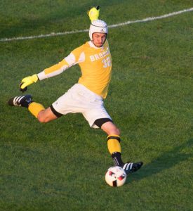 Former Bradley goalkeeper Logan Ketterrer was drafted by the Coulbus Crew in January. photo via Bradley University Marketing