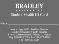 The new Health Center ID card will contain any relevant health information.