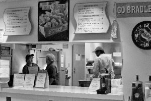 There are no plans to replace Sunset Strips, the chicken restaurant in the Michel Student Center, right now, but the idea might be revisited next fall. Photo by Megan Loos