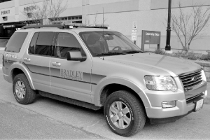 University Police have just purchased a new Ford Explorer. The car will help with safety, and it can be used to transport people easily. Photo by Brooke Rumbold