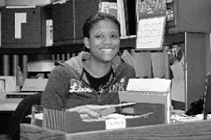 A student works in the Student Activities Office. The university is nearing the completion of a search for the assistant director of Student Activities, a newly created position being funded by a raise in the student activity fee students pay each year. Photo courtesy of Scout archives