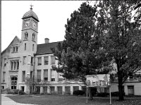 A rendering for the renovated Westlake Hall sits outside the education building. Westlake Hall is set to undergo a two-year renovation, which will cause education classes and department member’s offices to be in various places around campus. Photo by Adam Moulton