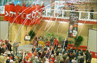 Students, faculty and staff gather for the dedication and opening of the Markin Family Student Recreation Center on Thursday.