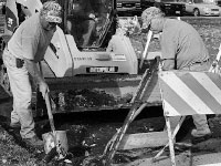 Bradey Grounds Crew works to renovate the sidewalks outside Westlake Hall which were damaged when the Westlake clock tower was renovated. Sidewalks are upgraded as often as the university sees fit.