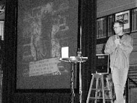 Postsecret founder Frank Warren speaks about how he started the blog at his visit to Illinois Wesleyan University last Friday. The blog has more than 200 million hits. Photo by Megan Loos