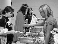 Students are served food at the last Late Night BU that took place on Halloweek. The second Late Night BU will take place from 10 p.m. to 2 a.m. in the Markin Center. The theme is around the world, and Regent Broadcasting sponsors the event. Photo by Megan Loos