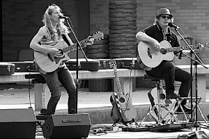 A band performs at Earth Day Extravaganza last Friday. The event’s purpose was to raise awareness about energy efficiency on campus and to educate students about eco-friendly ways to live. Photo by Adam Moulton