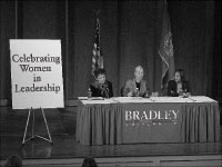 Women leaders tell their stories of success during an event that took place on Founder’s Day. Photo by Megan Loos