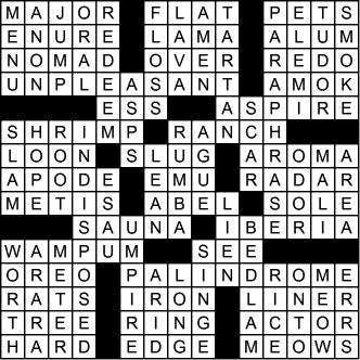 February 25 Crossword solutions
