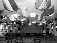 The auditorium of the Garrett Center underwent a renovation this summer. The nearly 30-year-old building houses the offices of the Multicultural Student Services department, Student Senate meetings and several dances held throughout the year. New carpets and flooring were added to both the auditorium and the staircase leading to the second floor. Photo by Megan Loos