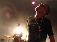 Lupe Fiasco performs Tuesday at the Civic Center. The concert sold 1,100 student tickets in one day, which was more than bigger-name acts like Maroon 5. Photo by Megan Loos