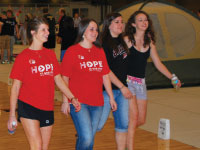 Students walk in last weekend’s Relay for Life. The annual event raised about $33,000 dollars this year, which is significantly higher than last year’s total. Photo by Adam Moulton