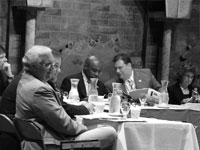 Members of the Illinois State Senate’s Redistricting committee hear testimony in the Hartmann Center on Tuesday. Several experts discussed their opinions of the Illinois Reform Commission’s plan to overhaul the way Illinois draws legislative districts. Members of the commission testified about their plan to fix what they called one of the worst systems in the country. Photo by Megan Loos