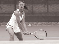 Senior Kelly Donohue earned the backdraw championship on Saturday. Photo courtesy of BradleyBraves.com
