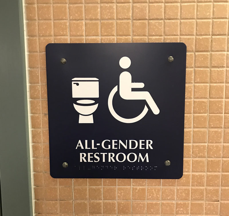 Allgender restroom signs installed on campus The Bradley Scout